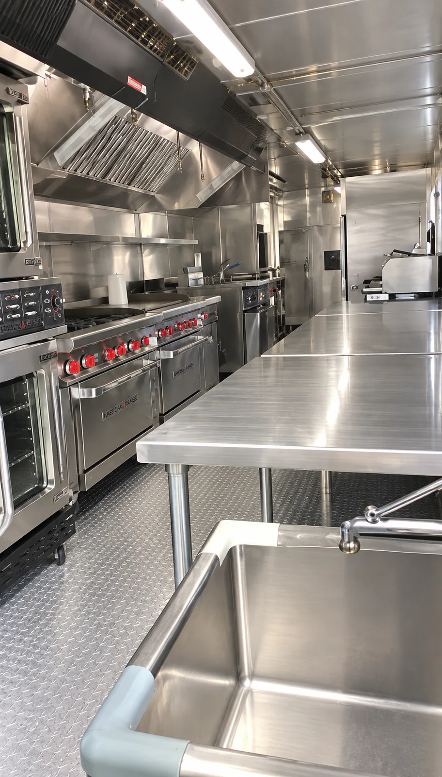 Kitchen cooking and prep area